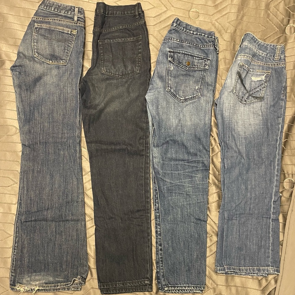 Four pairs of jeans